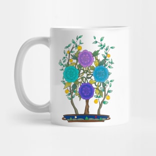 Minhwa: Peony and Citron Tree D Type Mug